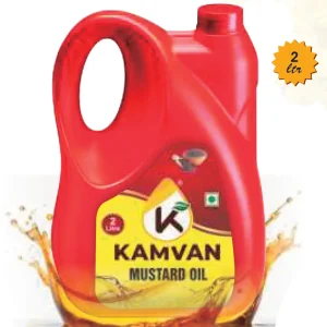 Home kamvan 100% pure & natural mustard oil (2 ltr family saver pack)
